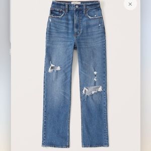 NWT Abercrombie Curve Love The Ankle Straight High Rise Jean